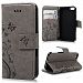 Cyber Monday Deals Week-Valentoria®Samsung Galaxy S6 Edg Case, Premium Vintage Emboss Butterfly Leather Wallet Pouch Case with Wrist Strap for Samsung S6 Edge, ( Samsung Galaxy S6 Edge, Grey)