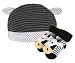 Stephan Baby Rattle Socks and Knit Cap Gift Set, Stripy Black/White Cow by Stephan Baby