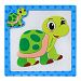Amurleopard Child Wooden Cartoon Magnetic Dimensional Puzzles Intelligence Toys Tortoise