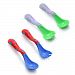 Nuby 4 Pack Fork and Spoon Set Red/Blue and Purple/Green