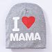 MAXGOODS Unisex Cotton Beanie Hat for Baby Boy/Girl Soft Toddler Infant Cap (MAMA, Grey)