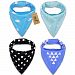iZiv 4 PACK Baby Bandana Drool Bibs with Adjustable Snaps, Absorbent Soft Cotton Lining 0-2 Years (Color-1)