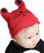 Cute Lovely Unusal Baby Infant knitted cap Cat Ear Beanie Winter Warm Hat (Red)