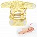 1 Pc Cotton Baby Cloth Diaper Nappy Waterproof Breathable Bag Washable Adjustable Breathable Cloth Diaper Prevent Side Leakage for Child Boys Girls(Yellow M)