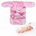 Pure Cotton Baby Cloth Diaper Cover Baby Nappy Waterproof Breathable Bag 3 Sizes 3 Colors Washable Adjustable Breathable Cloth Diaper for 0-6 Months Baby Boys and Girls(Pink M)