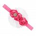2016 Fashion Lace Rose Flower Headbands Ribbon for Baby Girl Children Hair Accessories Watermelon Red