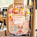 Cartoon Car Seat Organizer, Backseat Organizer for Kids, Multi-Pocket Travel Storage Bag (Heat-Preservation) (Pink)