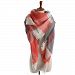 EcoGehen Soft Checked Scarves Wraps Cashmere Feel Plaid Blanket Scarf Shawls