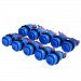 Easyget 10 X Blue Classic Concave Arcade Push Button with Microswitch & Fixing Ring (28mm*33mm Happ Style Arcade Push Button) for Arcade Machine Projects , Mame Cabinet Projects , Video Games Projects and Jamma Machine Projects