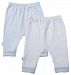 Kushies Baby Everyday Layette 2 Pack Pants Set, Blue Solid/Dots, 3 Months