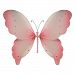 The Butterfly Grove Sophia Butterfly Decoration 3D Hanging Mesh Organza Nylon Decor, Pink Carnation, Large, 18 x 11