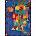 Joy Carpets Kid Essentials Geography & Environment Read Across America Rug, Multicolored, 5'4 x 7'8 by Joy Carpets