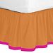 Bacati Tangerine Orange and Fuschia Full Bed Skirt
