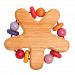 Grimm's Star Rattle, Pink W/5 Beads and 5 Discs