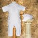 Baby Boys White Classic Christening Outfit and Hat Set 3-6M