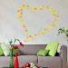 Yellow Floral Heart - Large Wall Decals Stickers Appliques Home Decor