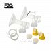 Maymom Breast Pump Kit for Medela Pump in Style Pumps; 2 Breastshields, 2 Valves, 4 Membranes, & 2 Tubes for Pump in Style Advanced Sold After July 2006; Replacement Parts for Medela Breast Shield, Medela Tubing, Valves and Membranes
