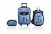 Obersee Little Kids Luggage Set, Blue Motorcycle