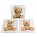 Children's Set of 3 Teddy Bear Canvas Pictures Baby Kids Nursery Room Wall Art