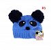 lovely cotton baby boy girl panda hat and cap kids knitted beanie cap for children to keep warm cute craft (Blue(#5))