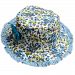 Baby Girl Sun Protection Hat Infant Floppy Hat Toddler Summer Cap Blue Lace 52CM