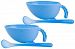 Nuby Non-Skid Comfort Grip Feeding Bowl with Lid, 2 Pack, Blue