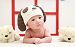 Cute baby newborn infant Handmade Crochet Beanie Hat Brown puppy Style baby clothes photographed accessories, Cartoon fashion kids Photography Props Photo Props Costume Clothing Wear (suitable for babies 0-14 months to wear)