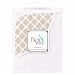 Kushies Baby Percale Hooded Towel, Linen Lattice