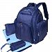 Yodo Baby Diaper Bag Backpack - Detachable Stroller Strap, XL Changing Pad, Small Pouch and Feeding Bottle Holder - 14 Pockets - Soft Twill Fabric, Navy