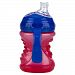 Nuby 2 Handle Super Spout No Spill Cup, Red/Blue, 8 Ounce