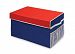 Badger Basket Large Folding Storage Box, Blue/Red by Badger Basket