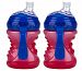 Nuby 2 Count 2 Handle Cup with No Spill Super Spout, Red/Blue