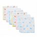 Set of 6 Baby Patterned Handkerchiefs Small Squares Gauze Cloth Handkerchief