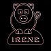 ws1004-0076-r IRENE Pig Night Light Nursery Baby Kids Name Day/ Night Sensor LED Sign