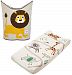 3 Sprouts Laundry Hamper with Summer Character Change Pad, Safari
