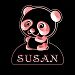 ws1024-0008-r SUSAN Panda Night Light Nursery Baby Kids Name Day/ Night Sensor LED Sign