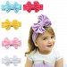 MaxMaxi Baby Girls Knot Elastic Flowers Soft Hairband Headbands (6PCS, Bowknot)