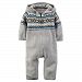 Carters Baby Boys' Fair Isle Sweater Jumper (9 Months, Grey) by Carter's