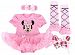 Baby Rae Clothing 4 in 1 Set: Skirt Shortall+Head Band+Legging Socks+Shoes-Pink Minnie Mouse by Baby Rae