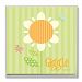 The Kids Room by Stupell Giggle Striped Sunflower Square Wall Plaque by The Kids Room by Stupell