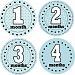 Rocket Bug Monthly Growth Stickers, Simply Blue Baby by Rocket Bug