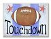 The Kids Room by Stupell Touchdown Football with Blue Stripes Rectangle Wall Plaque by The Kids Room by Stupell