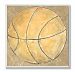 The Kids Room by Stupell Basketball on Brown Background Square Wall Plaque by The Kids Room by Stupell