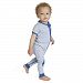 Baby Deedee Short Sleeve 1 Piece Footless Romper Pajama, Heather Blue, 3-6 Months by baby deedee
