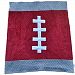 Cozy Wozy Football Themed Minky Baby Blanket, Crimson Red/Gray, 30 x 36 by Cozy Wozy
