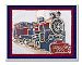 The Kids Room by Stupell Blue and Red Vintage Train Rectangle Wall Plaque by The Kids Room by Stupell