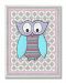 The Kids Room by Stupell Teal, Pink and Gray Owl Rectangle Wall Plaque by The Kids Room by Stupell
