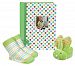 Stephan Baby Mini-Dot Photo Brag Book, Boo Bunnie and Bootie Socks Gift Set, Green by Stephan Baby