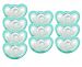JollyPop 0-3 Months Pacifier 10 Pack Vanilla Scented - Teal by JollyPop