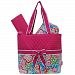 Summer Seashell Print Quilted Diaper Bag by NGIL